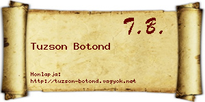 Tuzson Botond névjegykártya