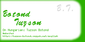 botond tuzson business card
